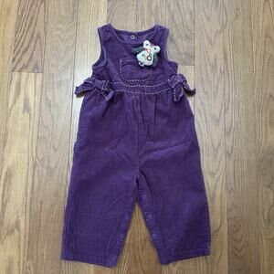 Gymboree‎ 2007 Purple Corduroy Pocket Owl Overall 12 - 18 Months Baby Girl
